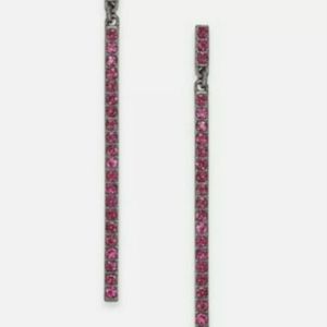 International Concept Pave Stick Drop Earrings,